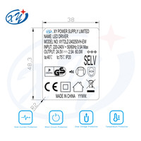 Adaptateur secteur CA/CC haute efficacité 72W avec prise européenne 24V 3A LED connexion enfichable d'alimentation