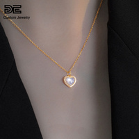 Charm motif cœur en argent sterling S925 avec pierre œil de chat et zircon plaqué or Accessoire indispensable pour cadeau de fiançailles