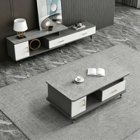 Table basse moderne en pierre frittée, table multifonctionnelle minimaliste pour salon, meuble TV, personnalisable OEM ODM, décorative