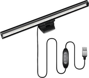 Smart Auto-Dimming Modern Office E-Reading <b>USB</b> Powered Clip-on <b>LED</b> Computer Lamp Aluminum+ABS Construction Adjustable Color - Product Image 1