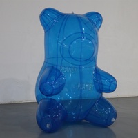 Ours mignon gonflable d'ours transparent gonflable hermétique pour annoncer la décoration d'événements