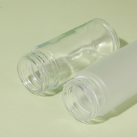 Mousse nettoyante personnalisée givrée vide de 100ml 150ml, distributeur de shampoing moussant pour cils, bouteille en verre à pompe à mousse transparente