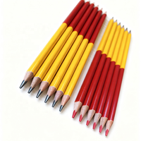 & EN71 crayons standard bicolores de couleur rouge et HB tableau dessin écriture travail du bois bureau et école 7 pouces WHB070 plomb noir