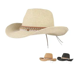 Sombrero de <span class=keywords><strong>Vaquero</strong></span> Occidental, Diseño Único y Retro, Estilo Británico, Sombreros de Sol Modernos al por Mayor - Product Image 3