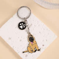 LLavero de perro de dibujos animados, amuleto de Mascota de varias razas, regalo de Animal de aleación de Metal para amantes de los perros, mochila, monedero, accesorio duradero Kawaii