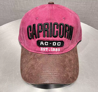 Gorra de Béisbol Personalizada de Alta Calidad Unisex de 6 Paneles de Sarga de Algodón con Logotipo Bordado en 3D y Letras en Relieve