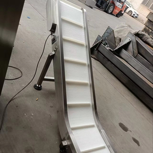 Z-type hellende transportband met lattenstructuur voor afgewerkte zakken, afvoer/uitvoer/uitlaat/afvoerband/transportband/elevator. - Product Image 1