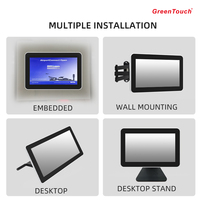 GreenTouch-Monitor de pantalla táctil capacitiva de 8 pulgadas, diseño de marco abierto, USB Plug-and-Play para aplicaciones educativas de señalización digital