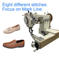 Machine à coudre pour chaussures à double aiguille, machine à fabriquer des mocassins, machine à fabriquer des chaussures