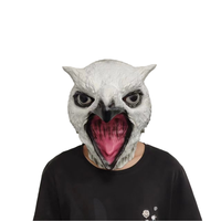 Masque hibou réaliste sans cheveux avec griffe masques de hibou d'Halloween pour la fête monstre hibou Costume adultes enfants
