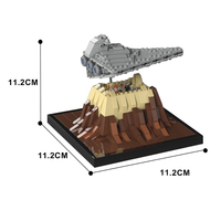 Goldmoc Star Mini Scale Toys Guerre MOC-47569 Destroyer Over Jedha Navire l'Empire Over Jedha City Building Blocks Toys