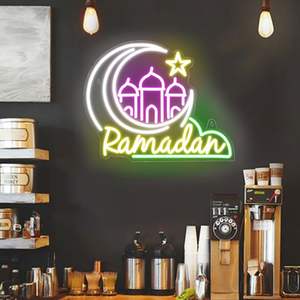 ป้ายไฟนีออนรอมฎอนสำหรับตกแต่งผนังไฟนีออน LED พร้อมหรี่ไฟสำหรับห้องนอน - Product Image 4