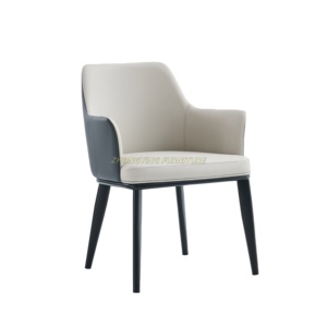 Chaises modernes de salle à manger avec structure en métal style italien Chaises luxueuses de salle de conférence et d'hôtel Pieds en métal - Product Image 1