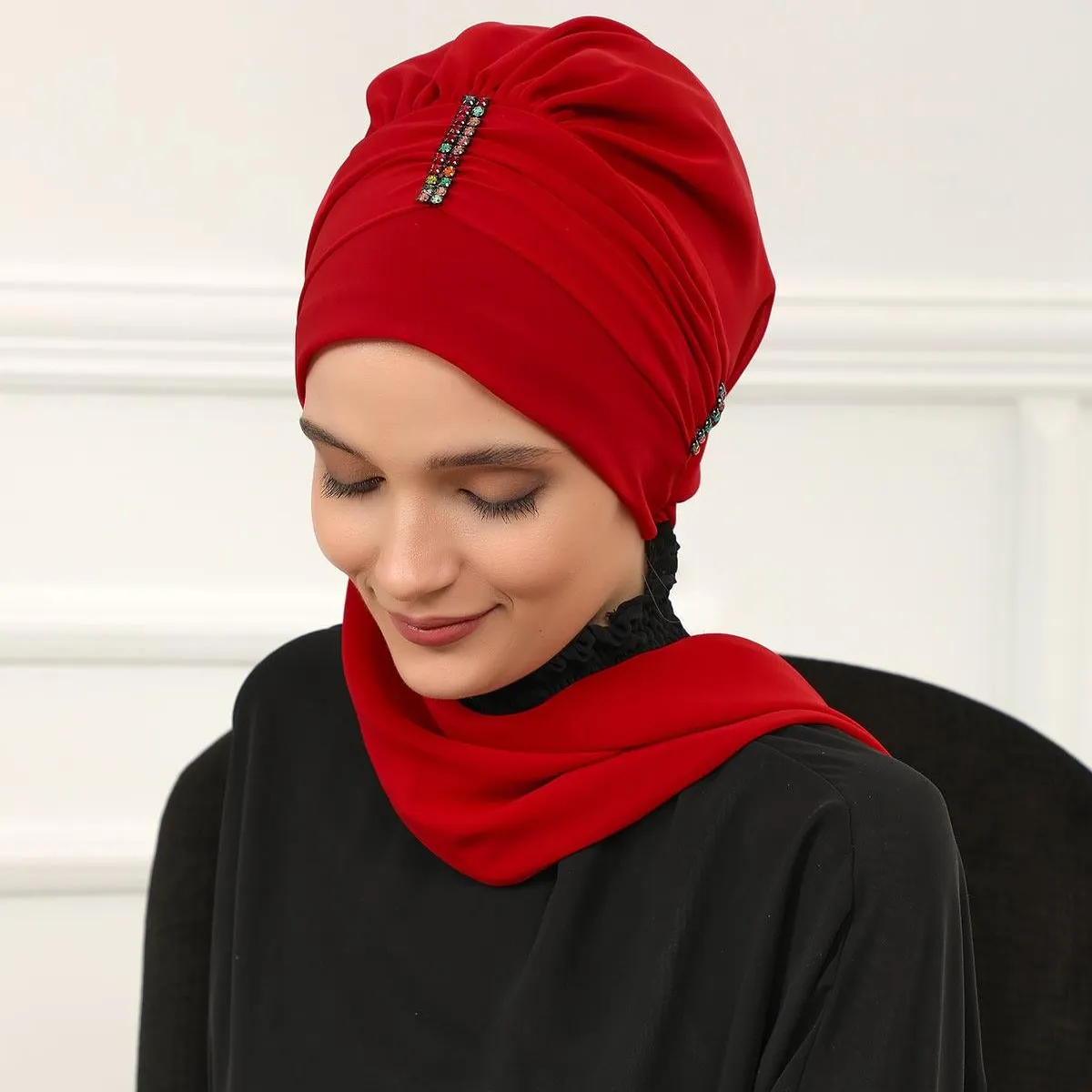 MOTIVE FORCE Gute Qualität und bequeme lange Turban Kopf wickel sofort einzigartige Hijab Designer Motorhaube Großhandel