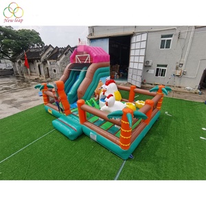 <span class=keywords><strong>Parc</strong></span> de jeux gonflable sur le thème de la ferme Fun World pour enfants, en bâche PVC, château gonflable Funcity - Product Image 2
