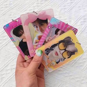 ที่ใส่การ์ดรูป Kpop แบบอะคริลิกใสตั้งโต๊ะ แฟชั่น ทันสมัย พิมพ์ลาย UV พร้อมพวงกุญแจ - Product Image 2
