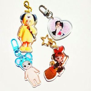 Wholesale Custom clear Acrylic Key Chain Fine Acrylic Single Glitter Keychains Custom Charms - Product Image 6