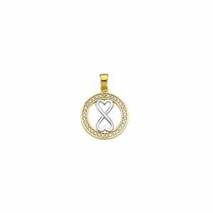14K Solid Gold <b>Infinity</b> Pendant Necklace Heart Charm Necklace <b>Infinity</b> Charm Fine Jewellery for Women Made in Turkey - Product Image 2