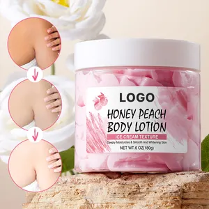 Private Label Ice Cream Butter Body Lotion Cream Moisturizing Vegan For Women Whitening Soothing Brightening Milk Body Lotion