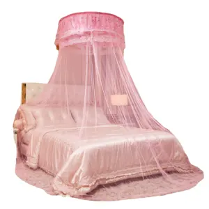 持久优质实惠优雅蕾丝圆形防蚊床网罩