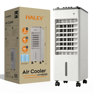 Haley Evaporative Air Cooler Mobile Conditioner <b>Fan</b> New Water-cool Household Cooling for Car Garage Hotel Plastic Material Hy-6 - Product Image 1