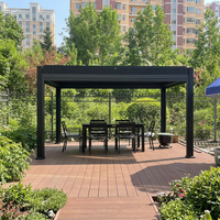 Pergola Bioclimatique en Aluminium Entièrement Pliable pour Jardin Extérieur, Pergola en Aluminium à Lames Orientables, Pergola Extérieure