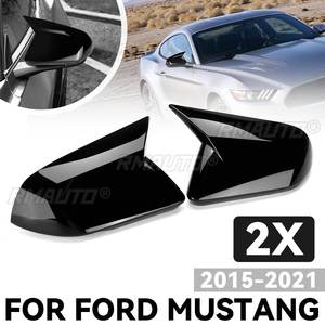 Car Rearview Side <b>Mirror</b> Cover Wing Cap Exterior <b>Door</b> Rear View Case Trim Sticker for Ford for Mustang 2015 2016 2017-2021 - Product Image 1