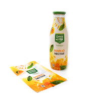 Kustom botol air PVC Film dapat menyusut lengan label plastik pembungkus susut panas untuk minuman jus botol kaca kaleng label
