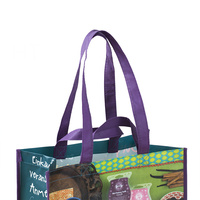 Sac à provisions de recyclage écologique, sacs non tissés pp sacs à provisions imprimés non tissés avec logo imprimé sac caba
