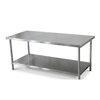 Table de préparation multi-niveaux en acier inoxydable personnalisable et stable, table utilitaire polyvalente avec pieds réglables pour laboratoire, entrepôt, atelier
