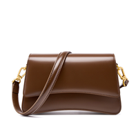 Sac à bandoulière en cuir véritable pour femme, sacoche imperméable avec fermeture éclair et sangle unique pour le quotidien et les voyages