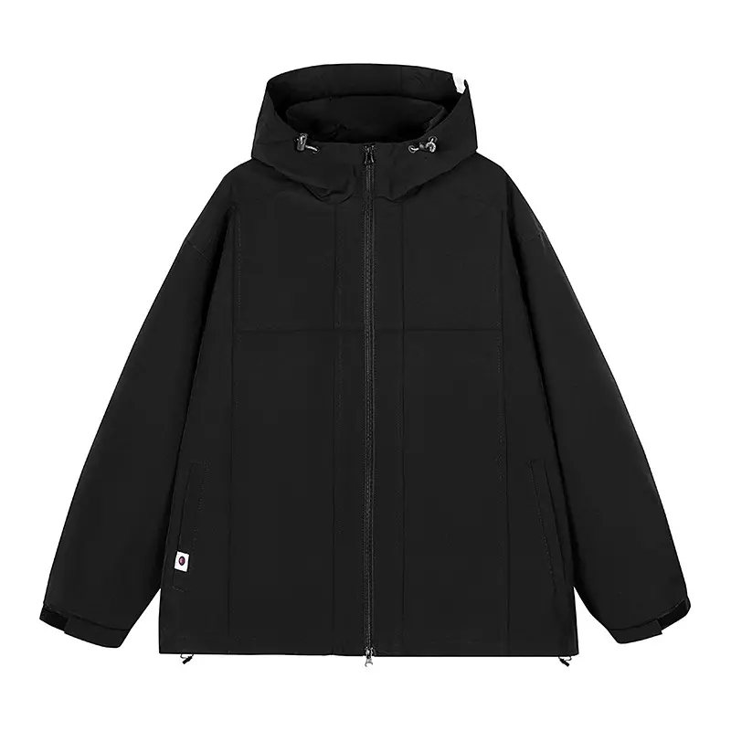 Men Hooded Rain Standard and Big Tall Size Jacket Lightweight Rain Jacket Outdoor Casual Sportswear