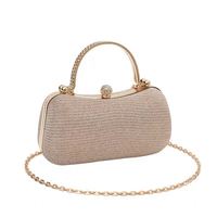 Sac à main élégant avec strass et pompon, sac de soirée tendance, sac de mariage