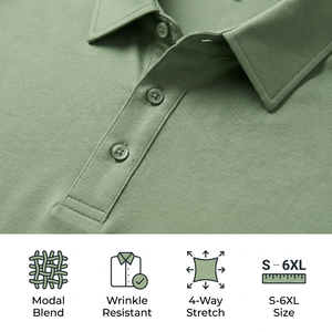 Polos de Lujo Premium para Hombre, Mezcla de Algodón Modal Sedoso, Corte Ajustado, Personalizables con Marca, MOQ Bajo - Product Image 3