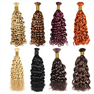 Parrucca <span class=keywords><strong>in</strong></span> Capelli Umani Ricci Italiani Personalizzata per Europa, America e Africa con Trecce Boho per Aumentare il Volume 16-24 <span class=keywords><strong>Pollici</strong></span> - Product Image 1