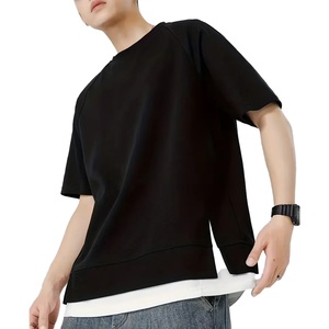 T-shirt Homme Oversize Boxy Fit Personnalisé avec Logo de Haute Qualité 100% Coton Épaules Tombantes Sport Streetwear T-shirt Uni - Product Image 3