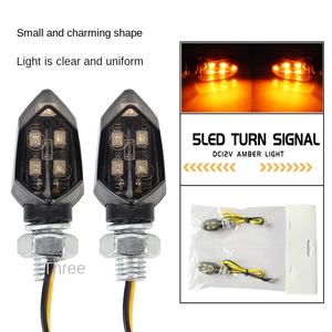 ไฟเลี้ยวมินิ LED สำหรับรถจักรยานยนต์ 5LED ไฟเลี้ยวขนาดเล็กสำหรับระบบ LED แบบดัดแปลง E-Mark 12V แสงสีเหลือง - Product Image 4