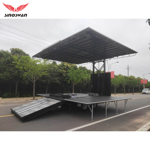 Remolque <span class=keywords><strong>de</strong></span> <span class=keywords><strong>escenario</strong></span> <span class=keywords><strong>móvil</strong></span> para camión, escalones <span class=keywords><strong>de</strong></span> remolque portátil con sistema hidráulico, usado, en venta - Product Image 2