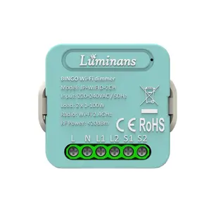 Luminans 220-240 v 50 hz コンパクトサイズラウンドチュウヤに wi-fi スマート照明用調光器スイッチオフ調光とタイマー