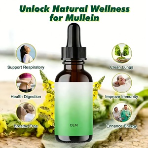 गंध/ओम कस्टम सूत्र स्वाद 60 मिलीलीटर कार्बनिक जंगली मल्लिन पत्ती निकालने वाले वयस्क फेफड़ों के डिटॉक्स के लिए हर्बल सप्लीमेंट ड्रॉप - Product Image 3