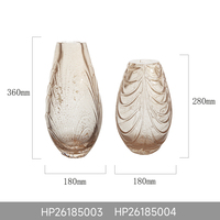 Diffuseur de parfum en verre sculpté fait main avec des paillettes dorées et une texture de feuille en relief, vase en verre pour la décoration aromatique des halls d'hôtel