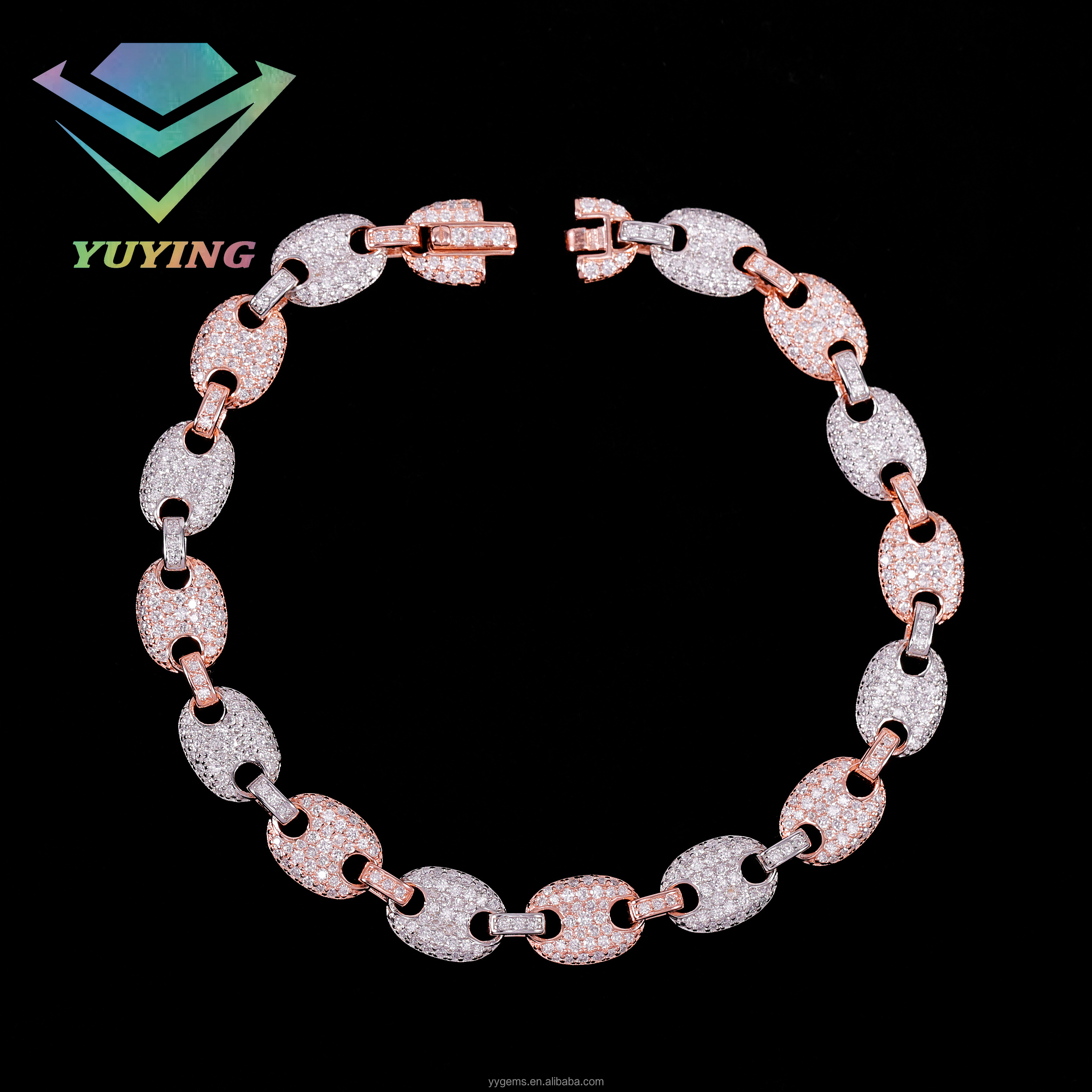 Fashion Style Pig Nose Bracelet Fine Jewelry Hip Hop Bracelet Men