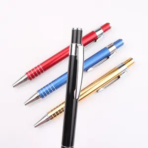 High Quality Wholesale Custom LOGO Multicolor Fancy Promotional Ball Click Pen Business Advertising Metal Roller Ball Point Pen