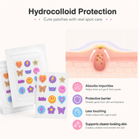 Patch Hydrocolloïde Anti-Acné avec Acide Salicylique et Centella, Autocollant Respirant et Imperméable pour l'Élimination des Imperfections