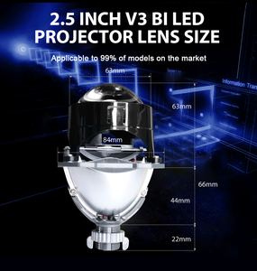 Xenplus-Kit de retroadaptación para <span class=keywords><strong>proyector</strong></span> de luz LED de 3 pulgadas, Kit de retroiluminación de 12V, 70W, 360 K, H4, V3, 5500 grados - Product Image 6