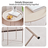 Petite table d'appoint, table basse ronde multifonctionnelle en métal pour la maison, support à thé sur pied, table de chevet