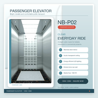 Ascenseur de passagers moderne 630kg 1000kg à traction sans engrenages pour projets de bâtiments résidentiels et d'appartements – Vente en gros