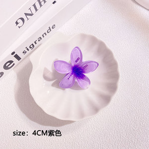 Handmade Eco-Friendly High Quality <b>Sweet</b> Style 6cm Plastic Egg <b>Flower</b> Unisex Hair Claw Clip Set Hair Accessories - Product Image 5