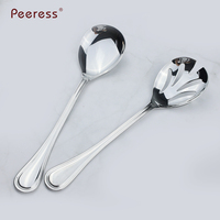 Ensemble de cuillères de service en acier inoxydable poli miroir, ustensiles de buffet professionnels pour hôtel, restaurant, banquet, restauration