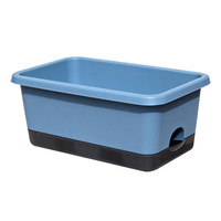 Jardinière rectangulaire pour fenêtre avec trous de drainage et plateaux, pots pour légumes, herbes, fleurs, jardin, rebord de fenêtre, balcon